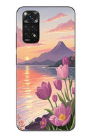 Le Balvo Redmi Note 11 - 11s Uyumlu Çiçek Yağlı Boya Baskılı Silikon Kılıf