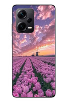 Le Balvo Redmi Note 12 Pro Plus Uyumlu Lale Bahçesi Baskılı Silikon Kılıf