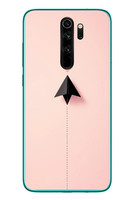 Le Balvo Redmi Note 8 Pro Uyumlu Kalp Siyah Uçak Baskılı Silikon Kılıf