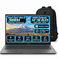 Asus Zenbook S14 UX5406AA-SW214WS3 Core Ultra 9 386H 14" 32 GB RAM 2 TB SSD OLED W11Pro Notebook + Snertech Çanta