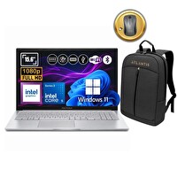 Asus VivoBook 15 Core 5 315 16 GB RAM 1 TB SSD 15.6" W11 Home Notebook-Çanta ve Mouse A1504MA-BQ1250W_A31