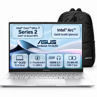 Asus Zenbook UX3405CA-ST1292W Ultra 7 255H 16 GB RAM 512 GB SSD 14" W11 Home Notebook-Snertech Çanta