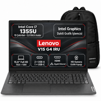 Lenovo V15 G4 IRU 83A100HXTRS3 Intel Core i7-1355U 16 GB RAM RAM 512 GB SSD 15.6" FHD W11 Pro Notebook-Snertech Çanta