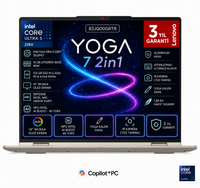 Lenovo Yoga 7 2in1 14ILL10 Intel Core Ultra 5 226V 14" 16 GB RAM 512 GB M2 SSD CoPilot WUXGA FreeDOS Notebook 83JQ00GRTR