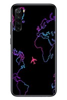 Le Balvo Redmi Note 8 Uyumlu Dünya Uçuşu Baskılı Silikon Kılıf