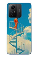 Le Balvo Redmi Note 12S Uyumlu Astronot Gökyüzü Baskılı Silikon Kılıf