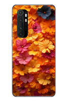 Le Balvo Xiaomi Mi 10 Lite Uyumlu Sarı Pembe Çiçekler Baskılı Silikon Kılıf