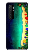 Le Balvo Xiaomi Mi 10 Lite Uyumlu Tatil Kumsal Gecesi Baskılı Silikon Kılıf
