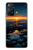 Le Balvo Redmi Note 11 Pro 4G Uyumlu Gün Batımı ve Ay Baskılı Silikon Kılıf