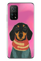 Le Balvo Xiaomi Mi 10 T Uyumlu Sevimli Siyah Köpek Baskılı Silikon Kılıf