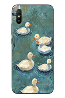Le Balvo Redmi 9A Uyumlu Yüzen Ördekler Baskılı Silikon Kılıf