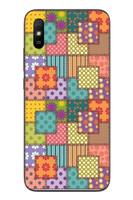 Le Balvo Redmi 9A Uyumlu Kare Motifleri Baskılı Silikon Kılıf