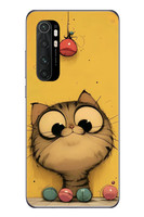 Le Balvo Xiaomi Mi 10 Lite Uyumlu Kedi Çizgisi Baskılı Silikon Kılıf