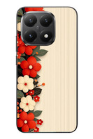 Le Balvo Xiaomi Mi 15T Uyumlu Kırmızı Beyaz Çiçekler Baskılı Silikon Kılıf