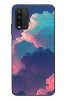 Le Balvo Redmi 9T Uyumlu Renkli Doğal Bulutlar Baskılı Silikon Kılıf