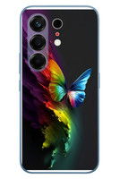 Le Balvo Tecno Camon 50 Ultra Uyumlu Gökkuşağı Kelebeği Baskılı Silikon Kılıf