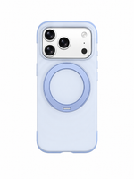 Remax RMC-5 Ripple Series 360 Derece Döner Standlı iPhone 17 Pro Max Uyumlu Likit Silikon Kılıf - Mavi