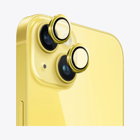 Safeus iPhone 14 - 14 Plus ile Uyumlu Safir Temperli Kamera Lens Koruyucu Sarı