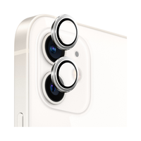 Safeus iPhone 12 ile Uyumlu Safir Temperli Kamera Lens Koruyucu Beyaz