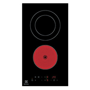 Electrolux LHR3233CK 30 cm Ankastre Siyah Vitroseramik Domino Radyan Ocak