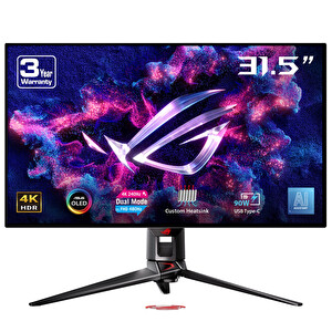 Asus Rog Swift PG32UCDP 31.5 OLED Dual 4K240Hz Freesync Gsync 0.03ms DP HDMI USBC Gaming Monitör
