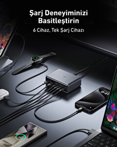 Anker Prime Charger 200W 6 Ports Gan Fiyatı ve Özellikleri - Teknosa