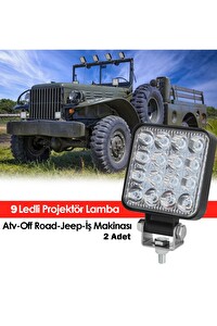 Goodpag 9 Ledli Projektör Lamba ATV Off Road Jeep İş Makinesi 2 Adet
