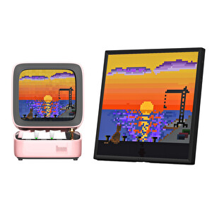 Divoom Ditoo Pro Pembe Bluetooth Hoparlör Ve Pixoo-64 LED Ekran Seti