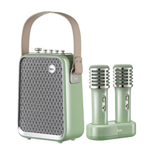 Divoom SongBird-HQ Çift Mikrofonlu Yeşil Bluetooth Hoparlör