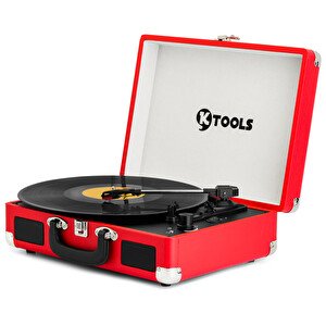 Ktools Nostalgie K344 Bluetoothlu Çanta Kırmızı Pikap
