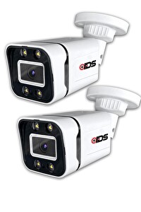 IDS Gece Renkli 5 MP Sony Lens 1080p FHD 4xUltra LED Plastik Kasa 2 Adet AHD Güvenlik Kamerası DS-2031HD2-WL