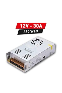 IDS 12V 30A Fanlı Metal Kasa Adaptör Profesyonel A Kalite Tam Yük 12V30A-F