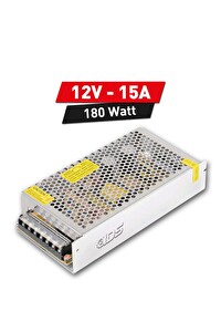 IDS 12V 15A Metal Kasa Adaptör Profesyonel A Kalite Tam Yük 12V15A