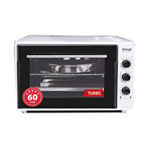 İtimat 8060 Köşeli 60 L Beyaz Mini Fırın