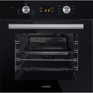Luxell B66-SF3 DDT 8+1 Program Tubro Dijital Siyah Ankastre Fırın