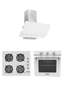 Alveus Gardenya 614 Beyaz Ankastre Set (ALV MFA 614 + ALV GLS 640 + F17)