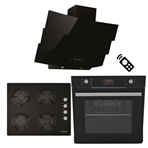 Alveus Century 627 Si̇yah Ankastre Set (ALV MFA 627 + ALV GLS 640 + ALV MOD W)