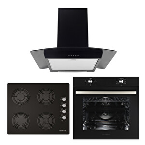Alveus Akdeni̇z 604 Si̇yah Ankastre Set (ALV MFA 604 + ALV GLS 640 + İBER)