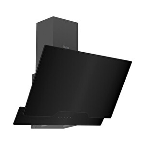 Ferre D063 Çift Camlı Girintili Dokunmatik 60 CM Siyah Davlumbaz
