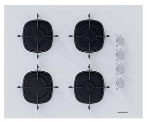 Silverline CS5665W01 Beyaz Cam Ankastre Ocak