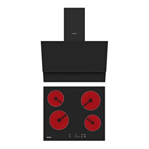 Simfer QS Siyah Elektrikli 2'li Ankastre Set (3970 - 8703)