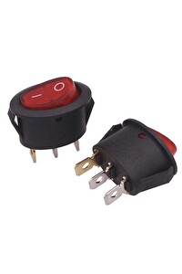 25mm Işıklı Oval On-off Anahtar Switch