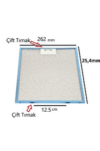 Vestel ADX-6002 Inox Davlumbaz Alüminyum Yağ Filtresi 26,2 mm x 25,4 mm