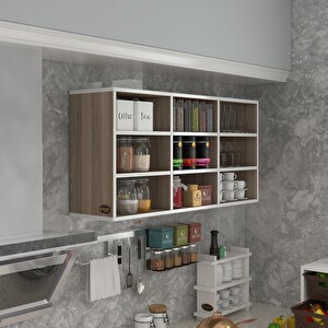 Kenzlife Hortus32 60x120x32 CM Cordoba Raflı Kapaksız Arkalıklı