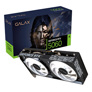Resim Galax GeForce RTX 5060 1-Click OC V2 8GB GDDR7 128 Bit DLSS 4 Ekran Kartı 56NSN8MDDXBO 