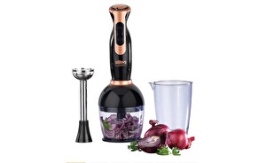 Stilevs Mago Plus 1000 W Siyah Bakır Blender Seti