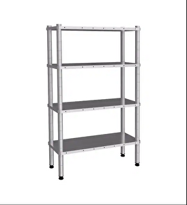 Empero EMP.D.2.61107-18-4 4 Katlı Düz Raflar 61x107x180 CM Inox 201