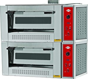 Empero EMP.4+4G Gazlı Pizza Fırını İki Katlı 30 CM 4+4 Pizza Kapasiteli - LPG'li