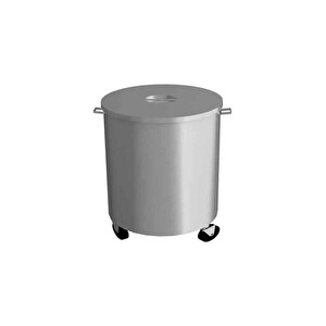 Empero EMP.CY.01 Tekerlekli Yuvarlak Çöp Kovası Inox