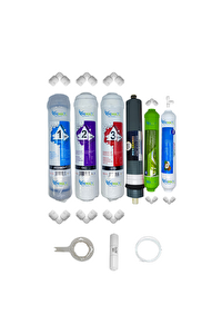 Pemax Water Solutions Kapalı Kasa Su Arıtma Cihazlarına Uygun STD 6'lı Platinium Mebran Alkali+Tatlandırıcı Set